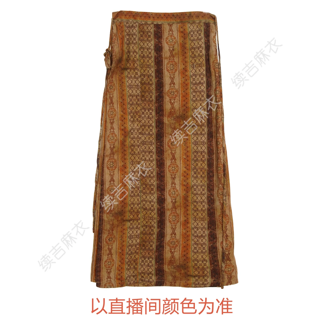 续吉麻衣25-366【胡旋绛月】百搭复古国风气质印花优雅裹裙