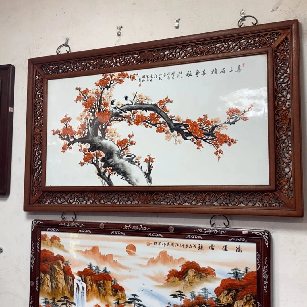 瓷片1.37*79*1景德镇瓷板画柴窑烧制