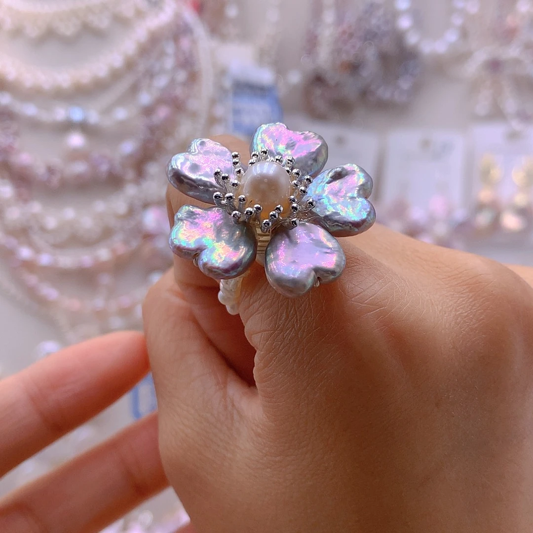 耳饰未镶嵌淡水珍珠戒指