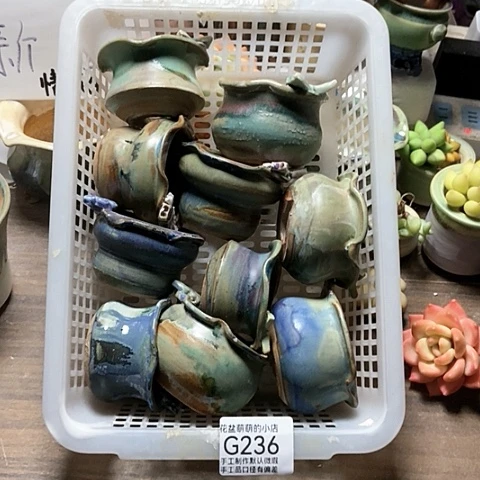 紫砂花盆236瑕疵品口径5到5.5↔️