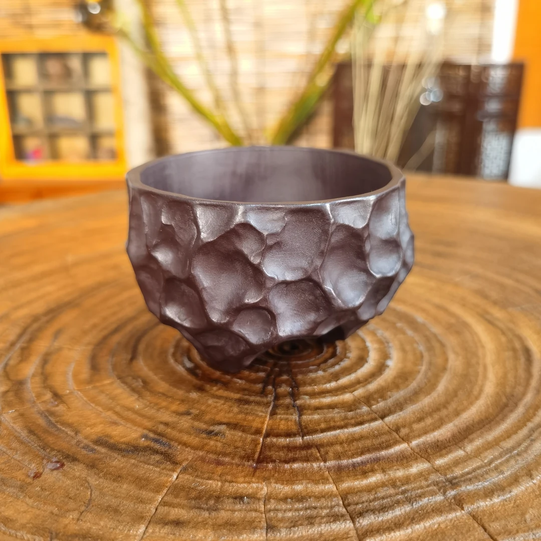 紫砂茶宠摆件高端太湖石主人杯