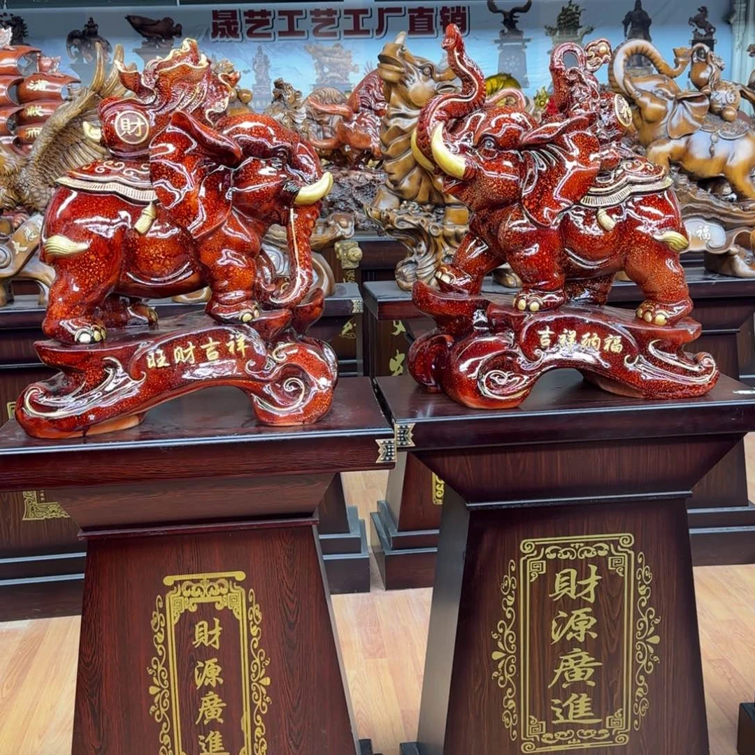 木一对大象60/50红的