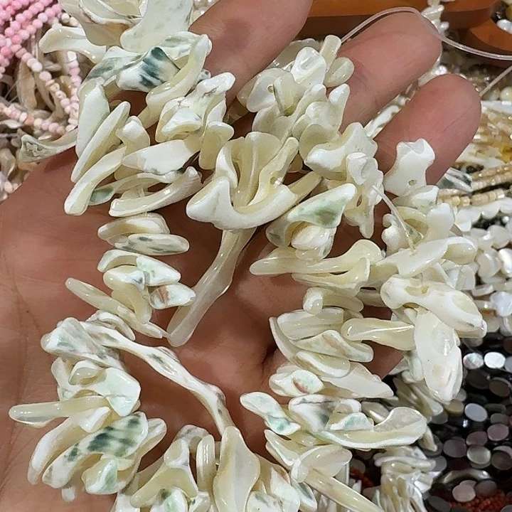 玛瑙/玉髓合金珠宝半成品绿箩一条海贝