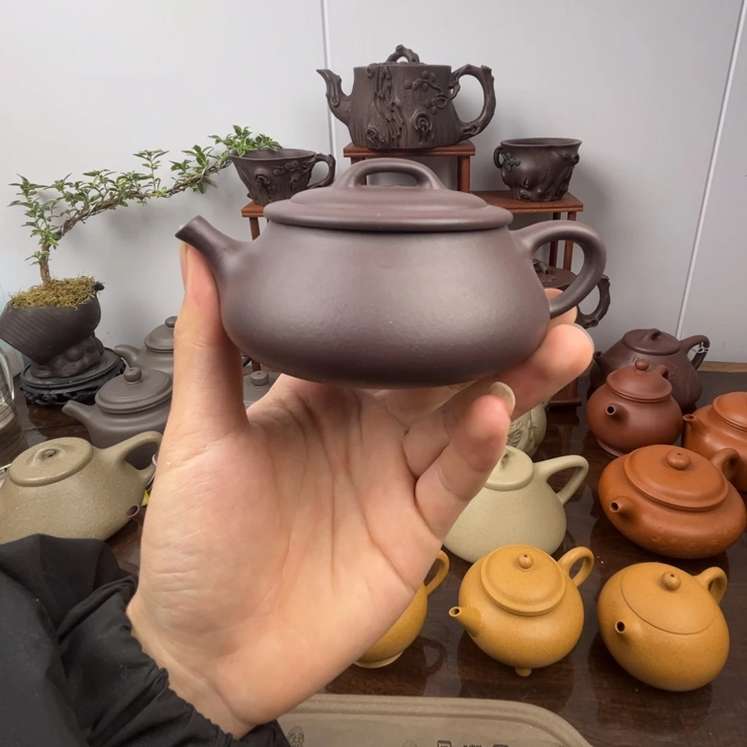 紫砂茶宠紫泥紫砂盖