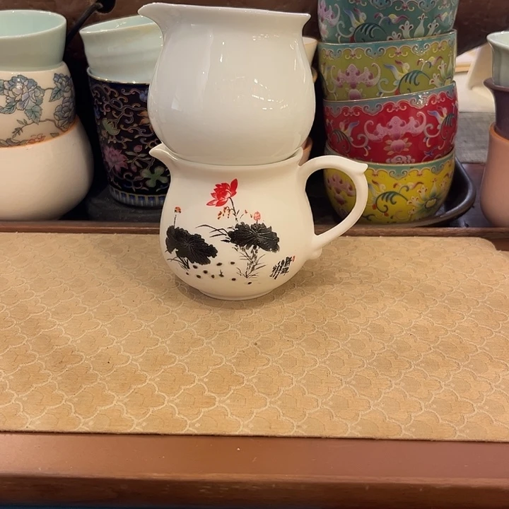 瓷片陶瓷公杯微瑕2个