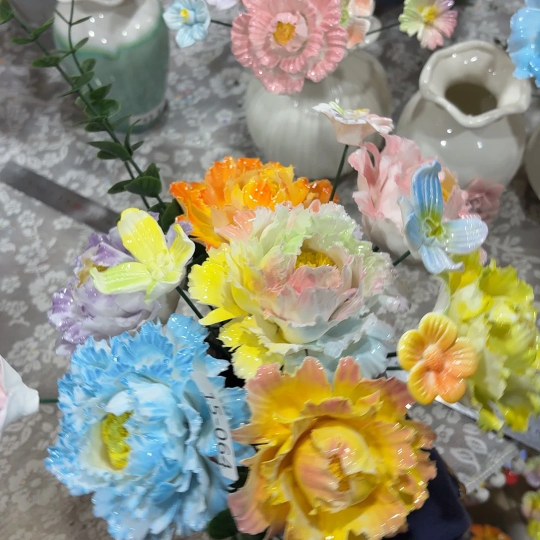 陶瓷花，20元发货，退款拉黑，1564