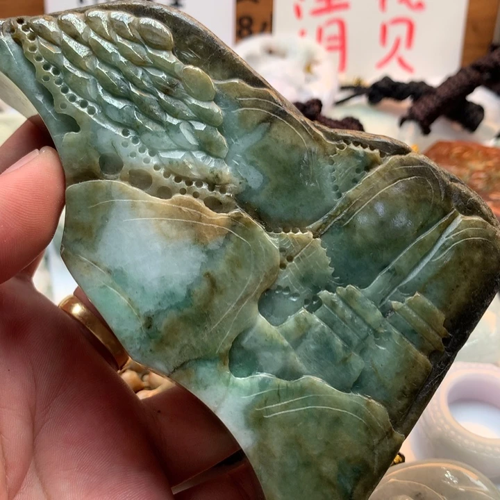 翡翠未镶嵌颈饰保真天然a货翡翠