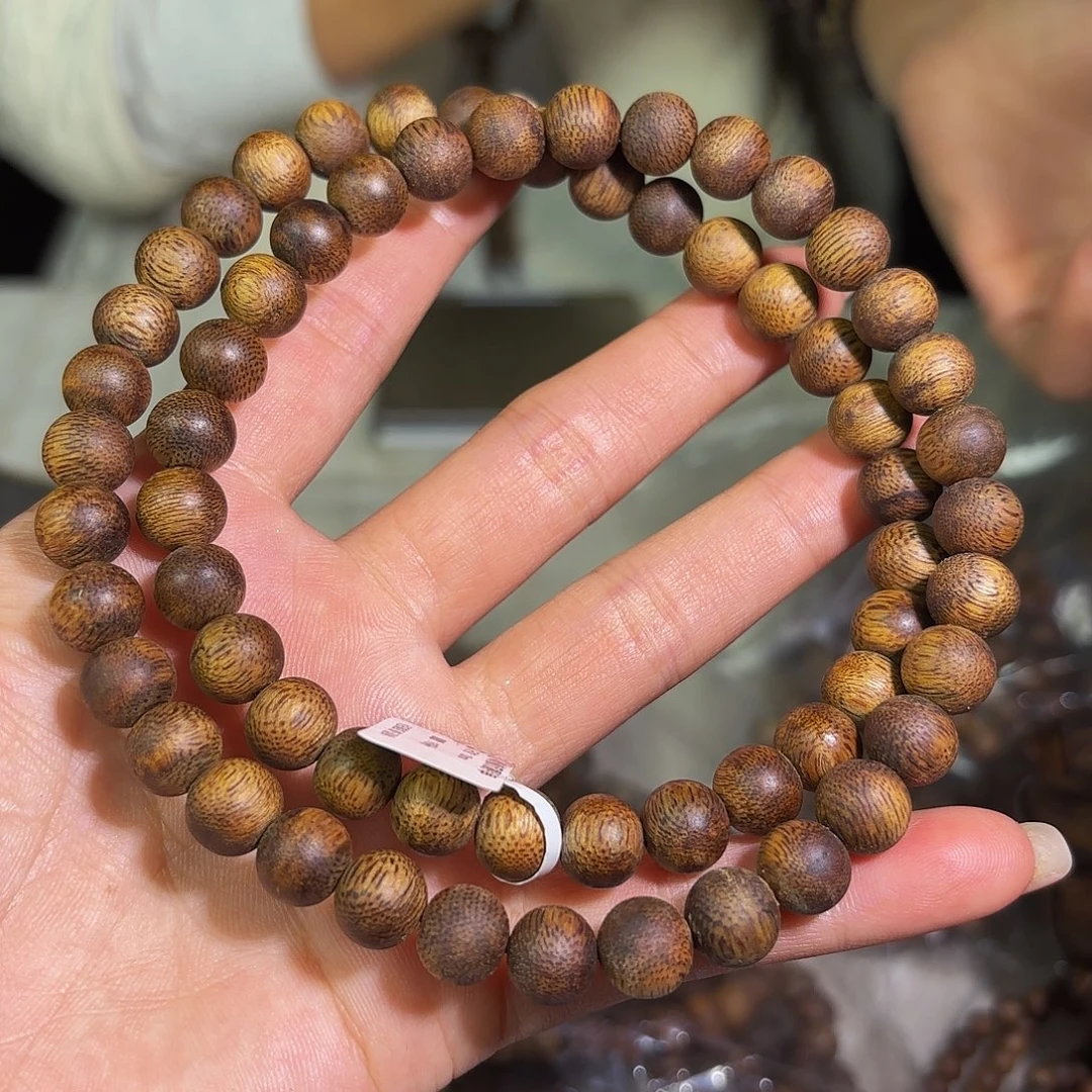 沉香手串奇楠沉香09圆珠毛衣链