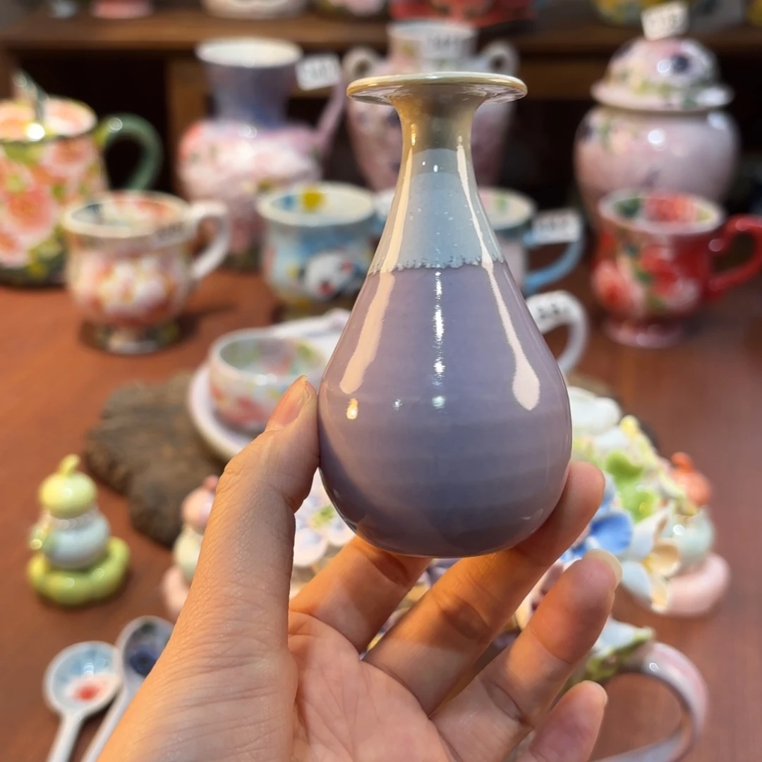 摆件景德镇手绘高温釉下彩陶瓷茶具