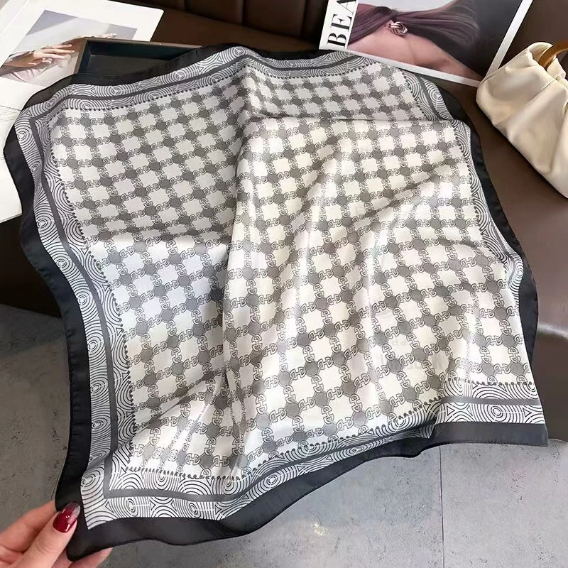 100新款百搭杭州丝绸丝巾70*70#1622