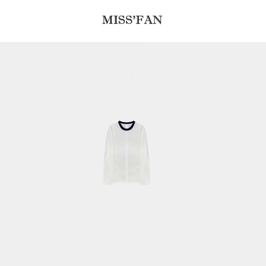 「蓝天与白云」 领口拼色后背一根筋雪花棉随身上衣