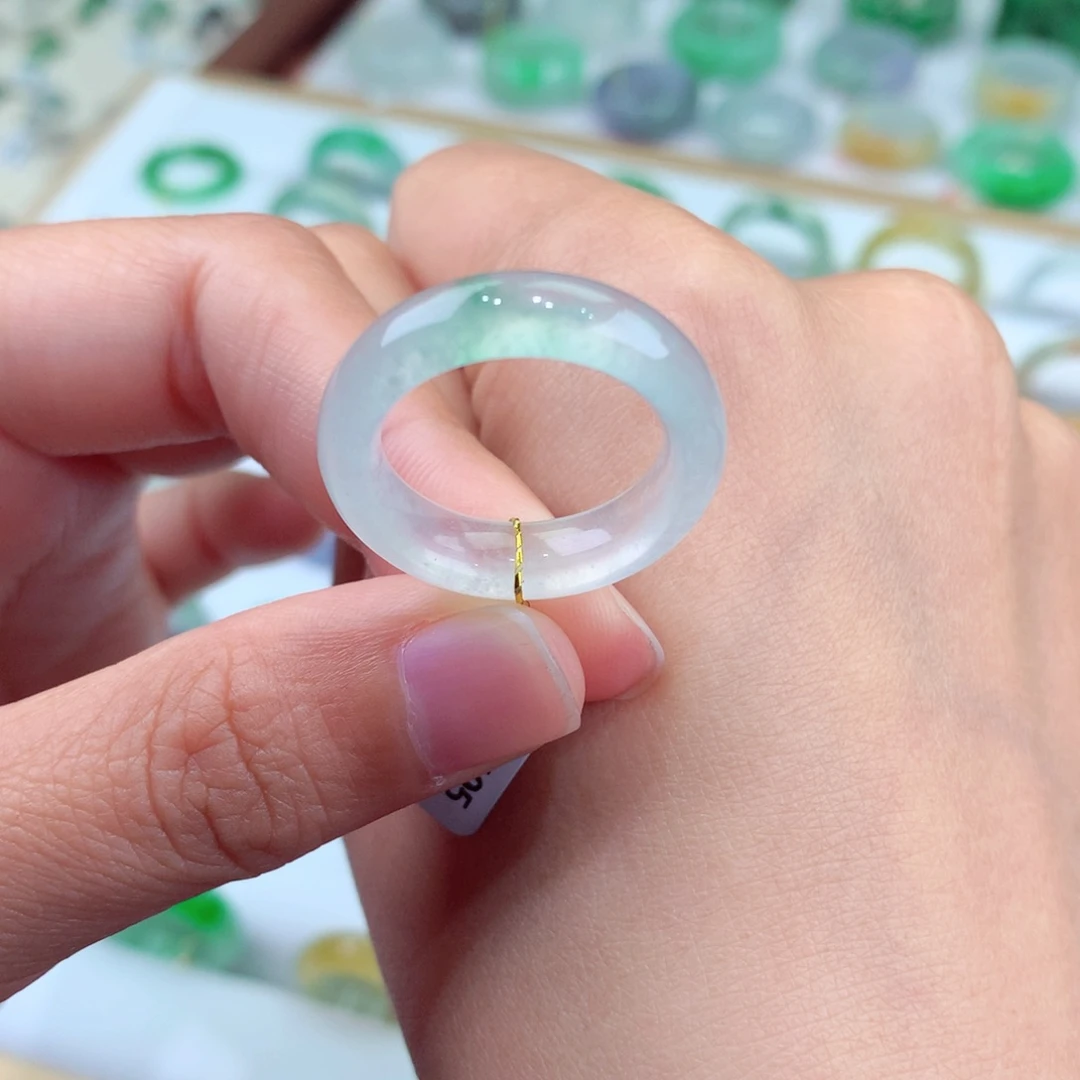 翡翠戒指未镶嵌0**615号冰润飘花