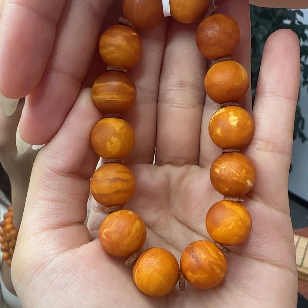 未镶嵌琥珀手串这***天蜜蜡手串13m