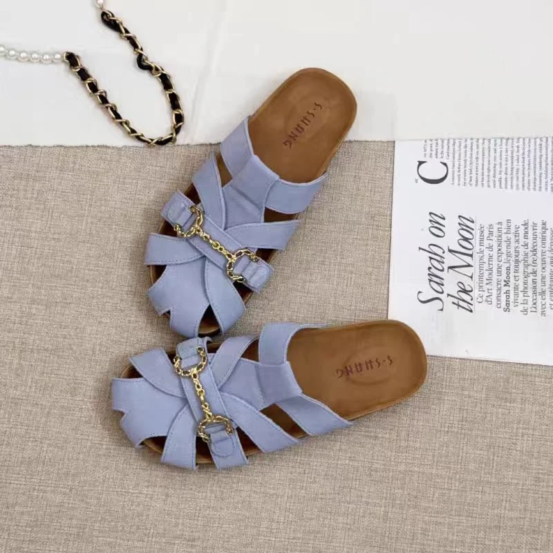 【呆哥专属】2025女款时尚百搭休闲半拖*86-716