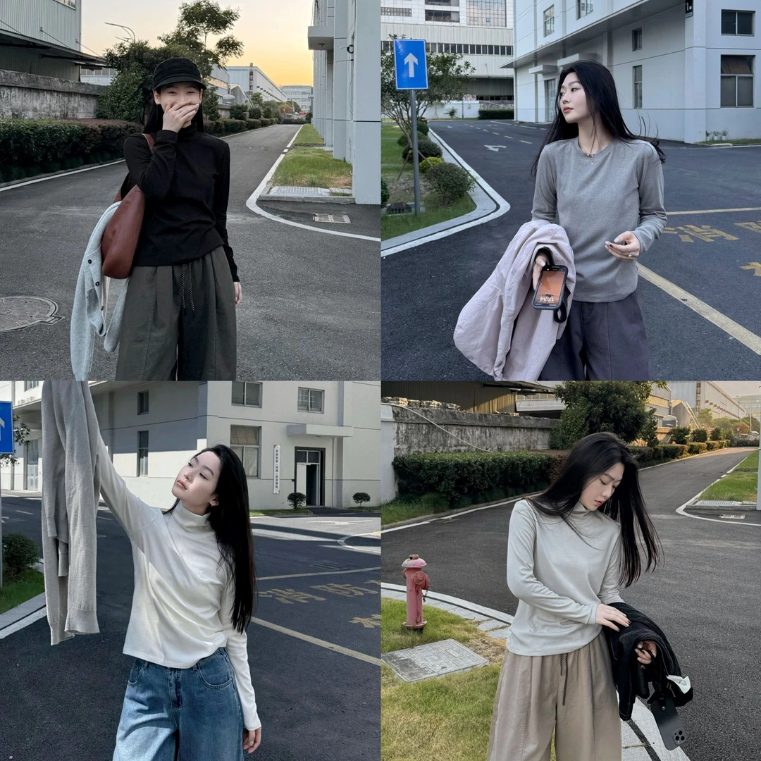 今婷三领新疆棉打底衫女款爆款2025新款内搭秋冬上衣-J25401323