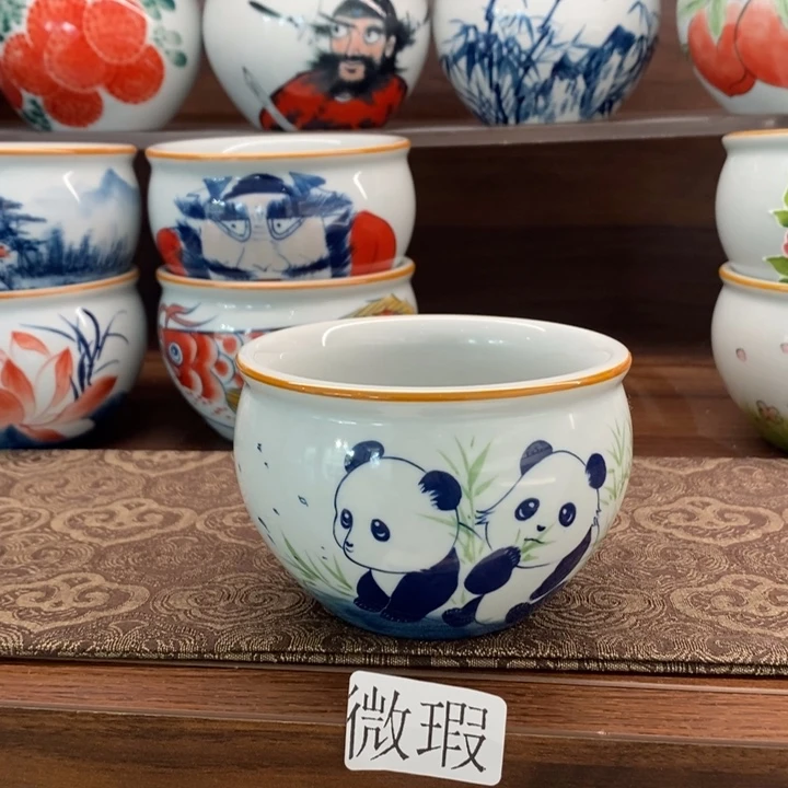 釉下老陶泥手工绘制