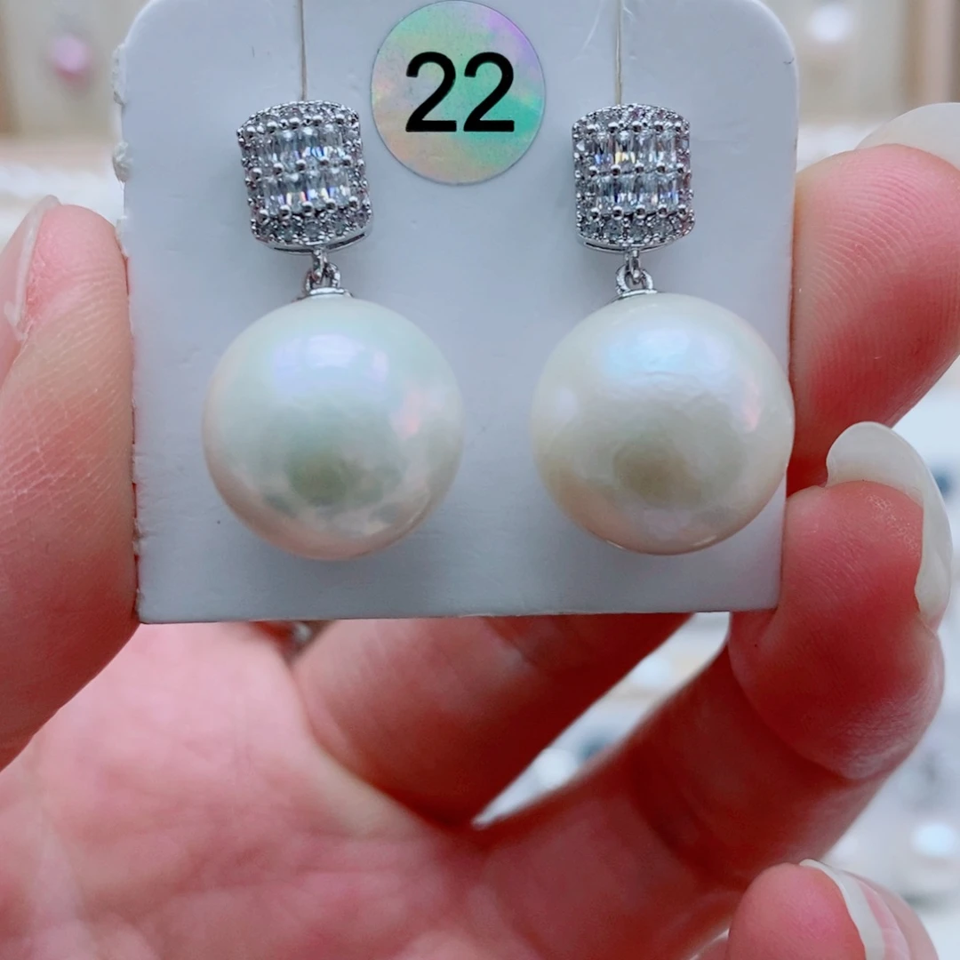 希***热淡水珍珠银S925镶嵌颈饰