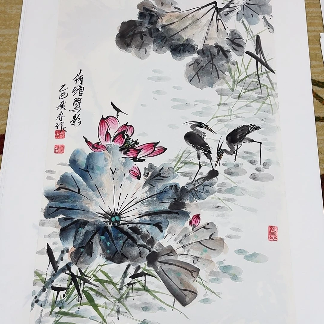 国画三尺花鸟一张