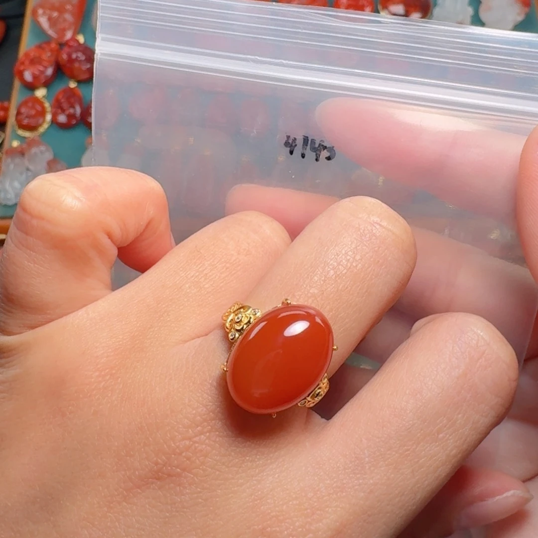 南红玛瑙南红银S925镶嵌