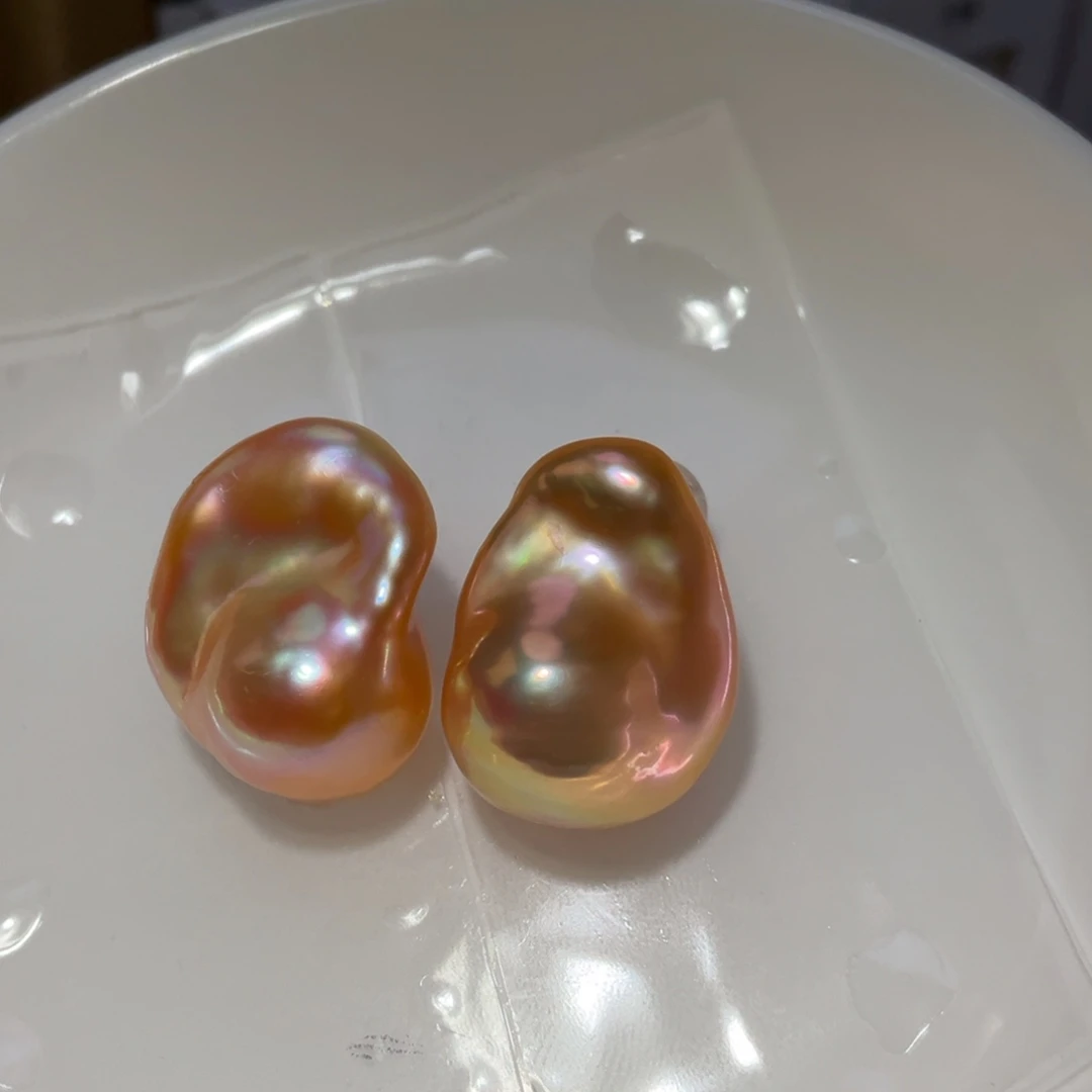 银S925镶嵌耳饰淡水珍珠