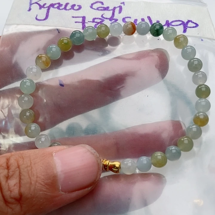 定制翡翠未镶嵌乐*儿手链