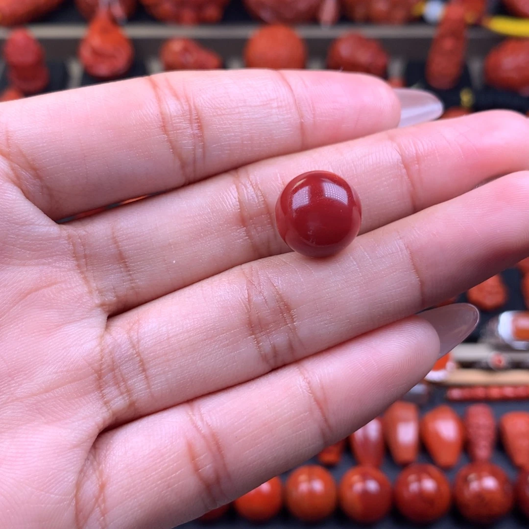 南红玛瑙未镶嵌圆珠12+