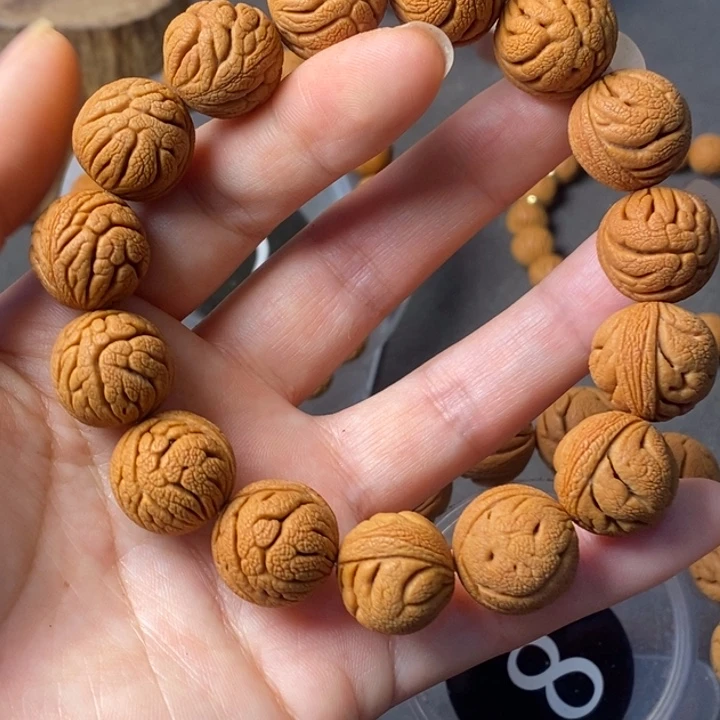 文玩核桃手串秦岭野生龙纹桃核17