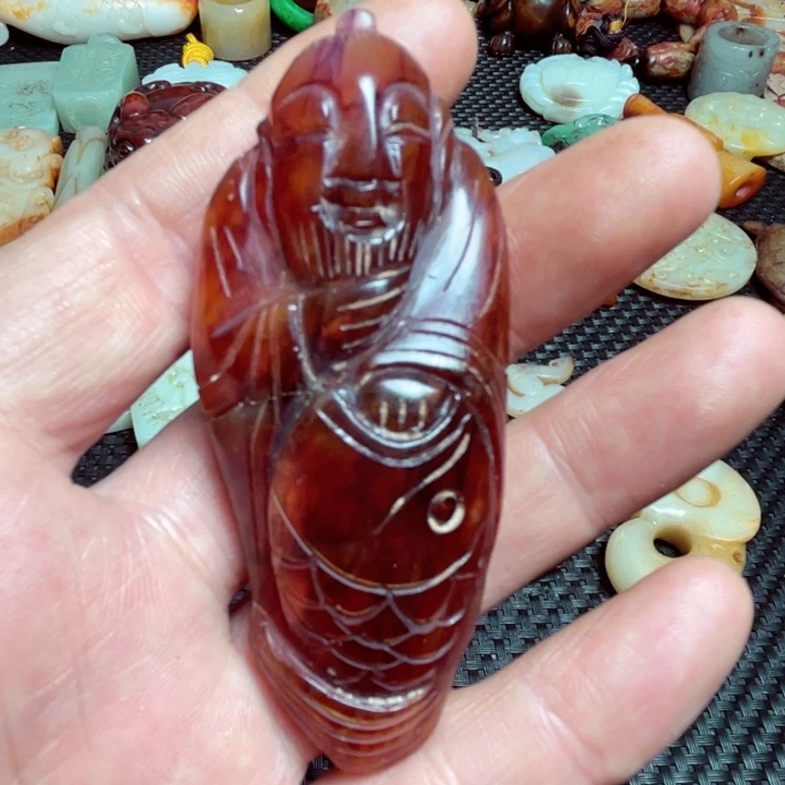 滴血莲花菩提把件扮**虎