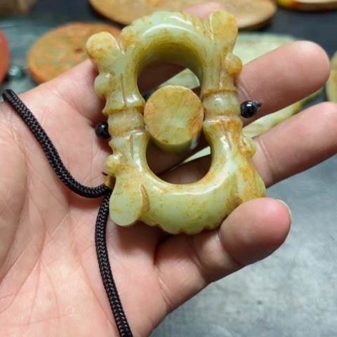 吊坠白玉菩提把件