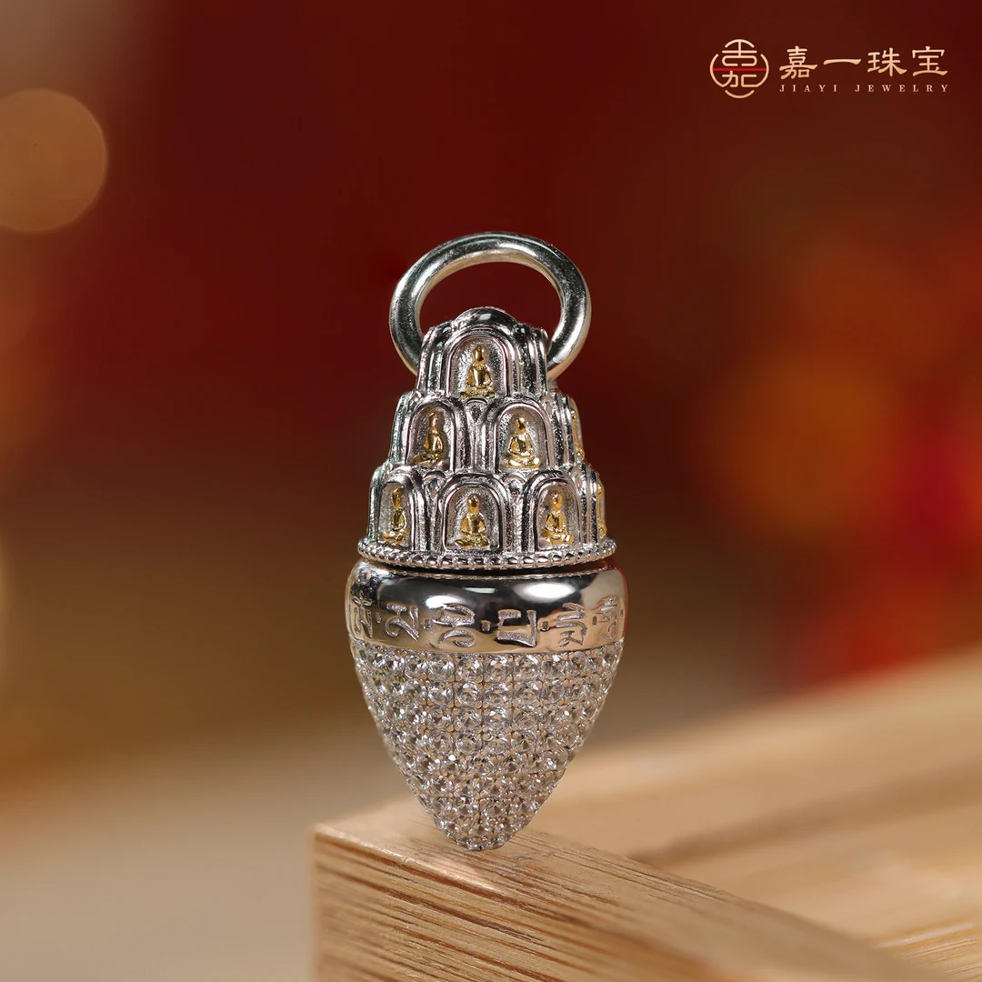 吊坠925银 【嘉一珠宝】药师佛万佛吊坠银饰精工实心