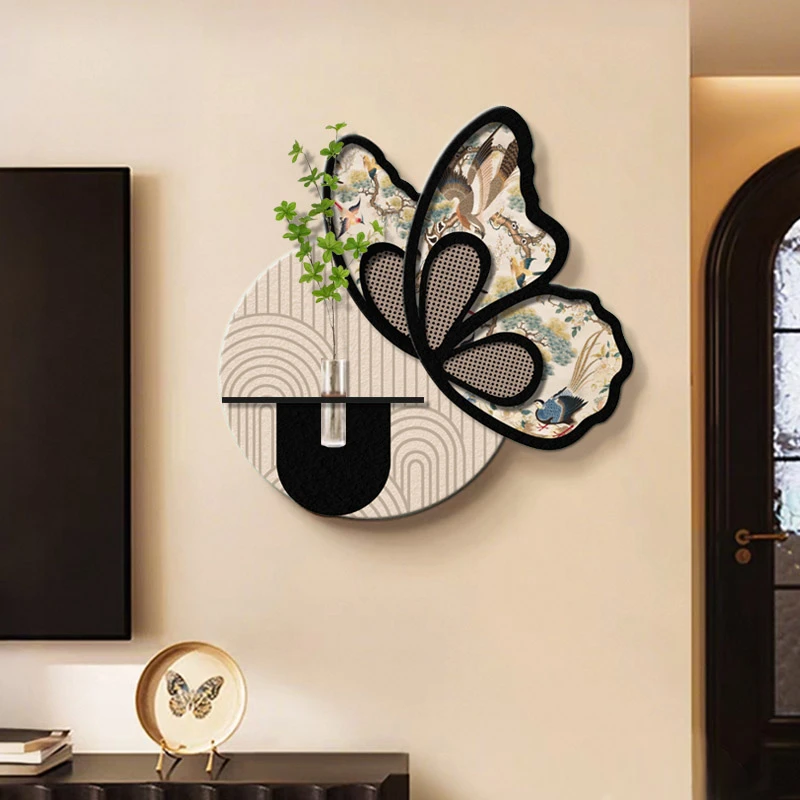 CS-020中古风餐厅装饰画高级感餐桌背景墙水培绿植挂画捡漏