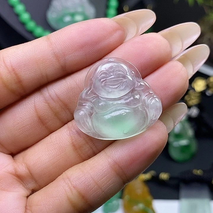 翡翠未镶嵌吊坠(赠链)