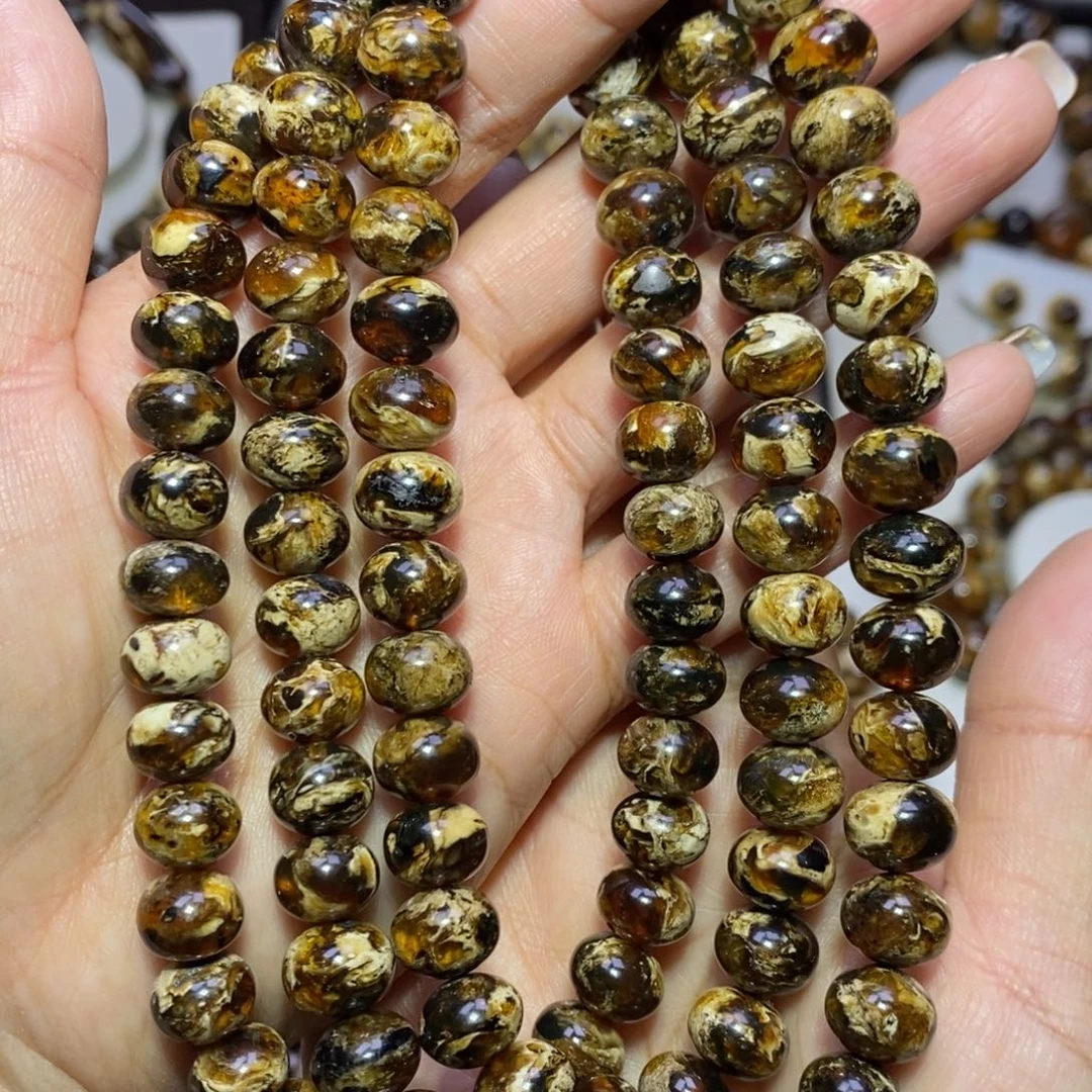 琥珀未镶嵌裸石花蜡10+福利