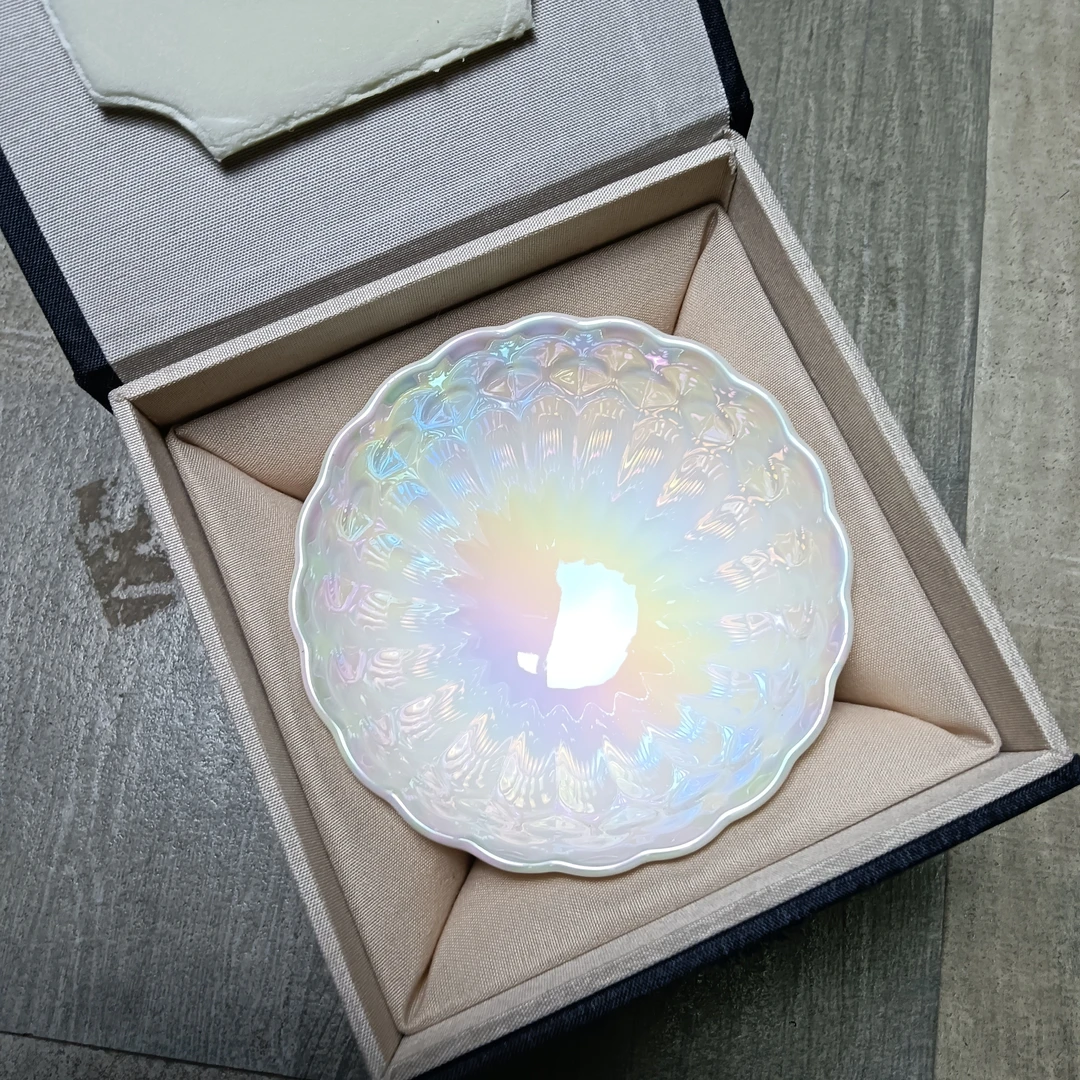 纯手工制作（七彩白贝）茶杯 主人杯