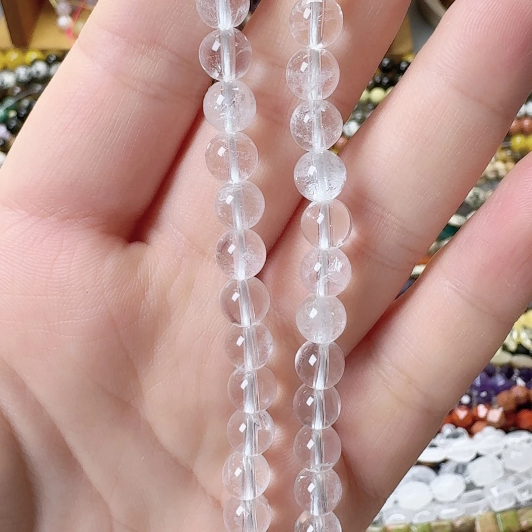 未镶嵌玛瑙/玉髓珠宝半成品卡6白水晶一条