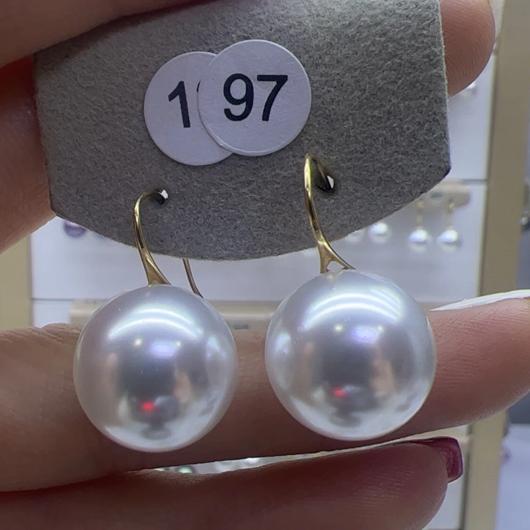 淡水珍珠耳饰18K金镶嵌