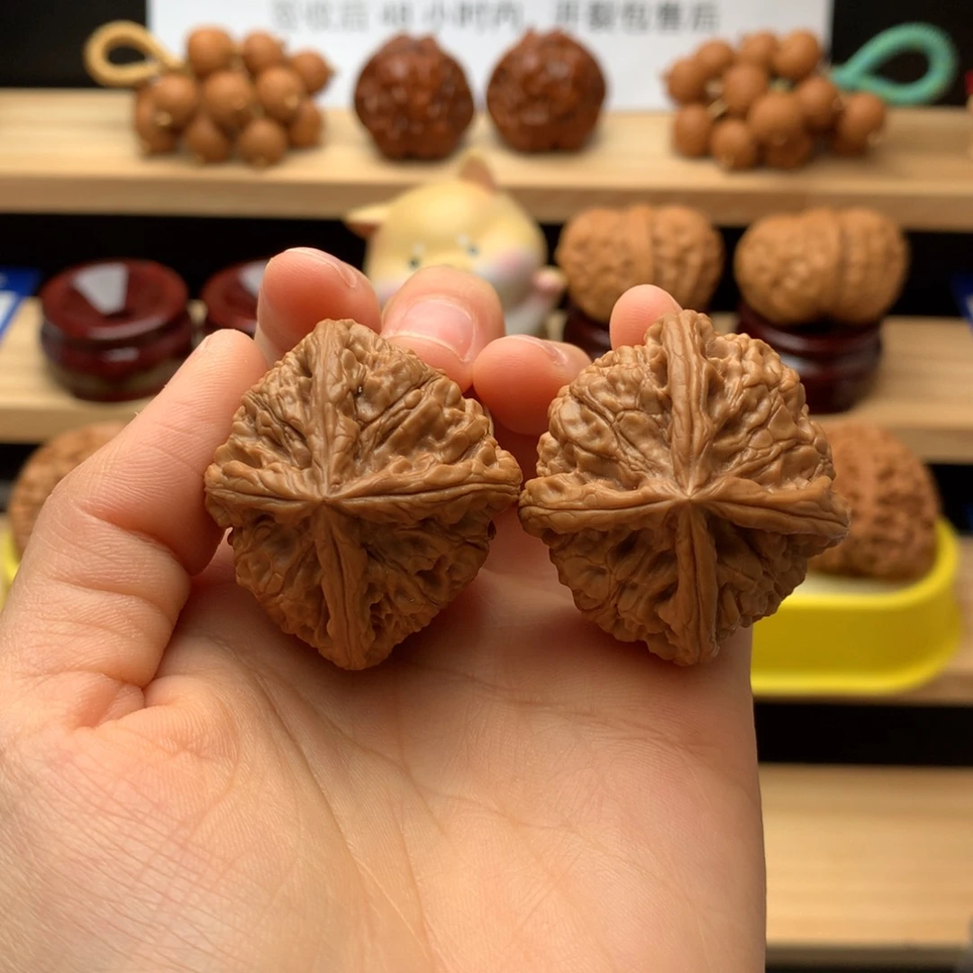 吊坠文玩核桃玉玺四棱38尺全品