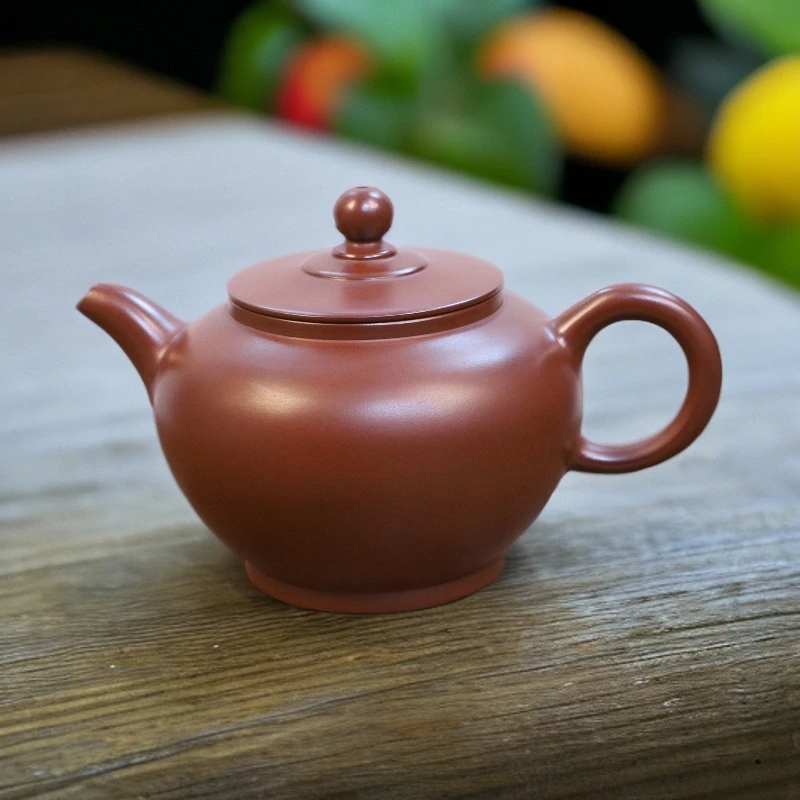 宫灯·潮州手拉壶茶壶高档送礼家用纯手工制紫砂朱泥