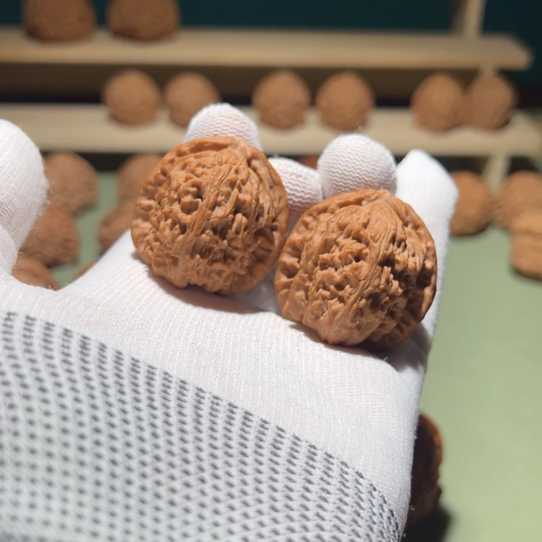 文玩核桃把件36老款白狮子