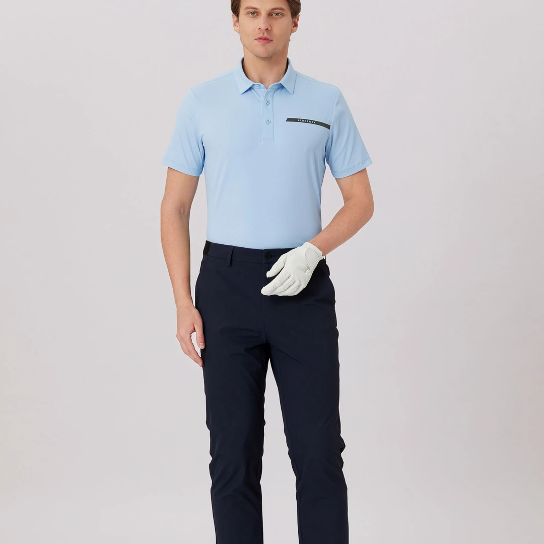 乐为5416POLO衫男士高尔夫t恤夏季透气高尔夫防晒短袖T恤速干