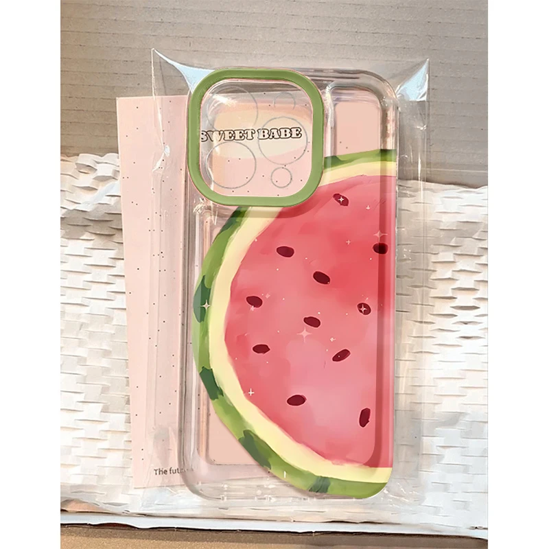 夏日清爽西瓜适用苹果16 15手机壳iPhone13promax防摔14 12男女xr