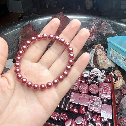 【闪购商品】天然辰砂天然原矿朱砂手串