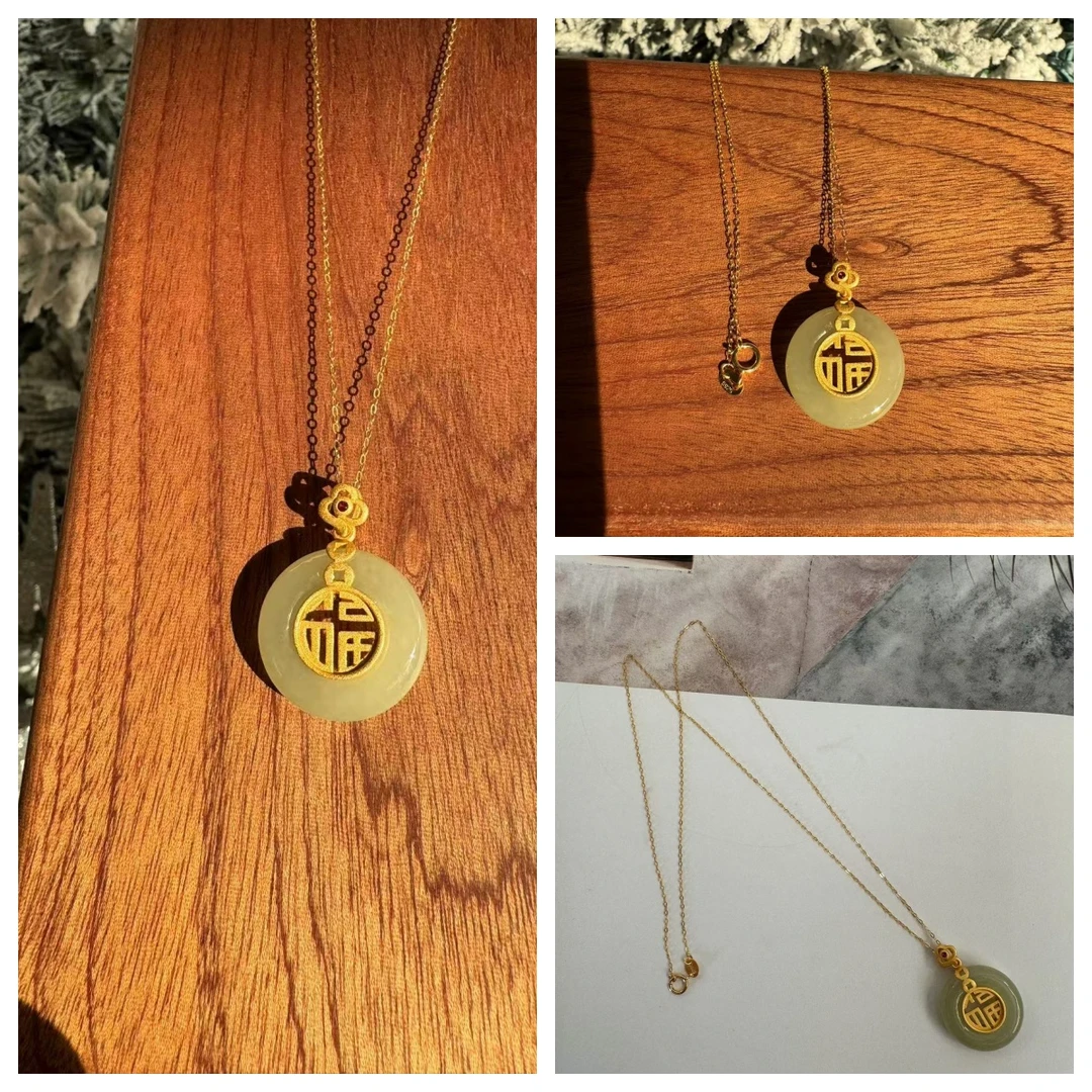 链子925银 【春晓专属】福牌项链手工时尚国风