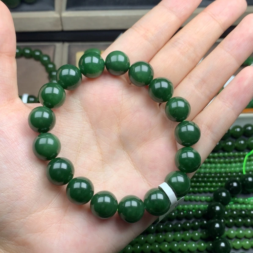 【闪购商品】和田玉（碧玉）未镶嵌手串贝*12m