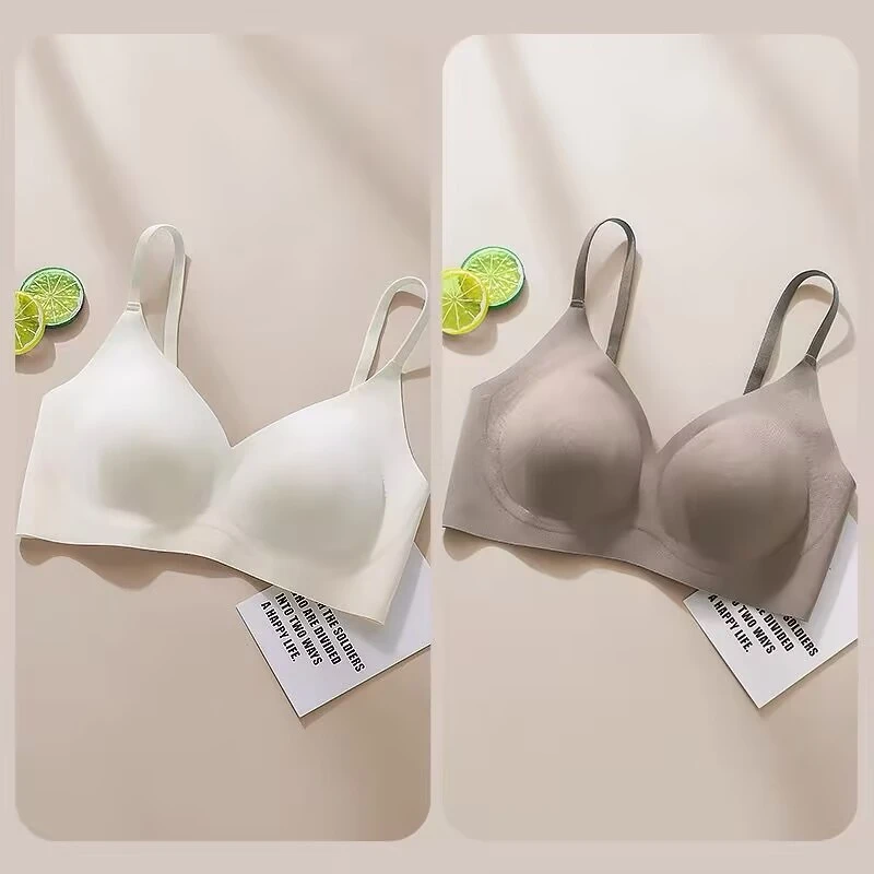 兔耳朵果冻无痕内衣女士小胸聚拢舒适夏季薄款收副乳文胸罩