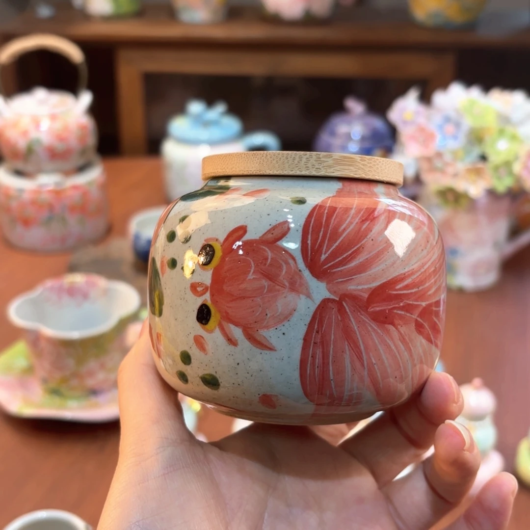 景德镇手绘高温釉下彩陶瓷茶具