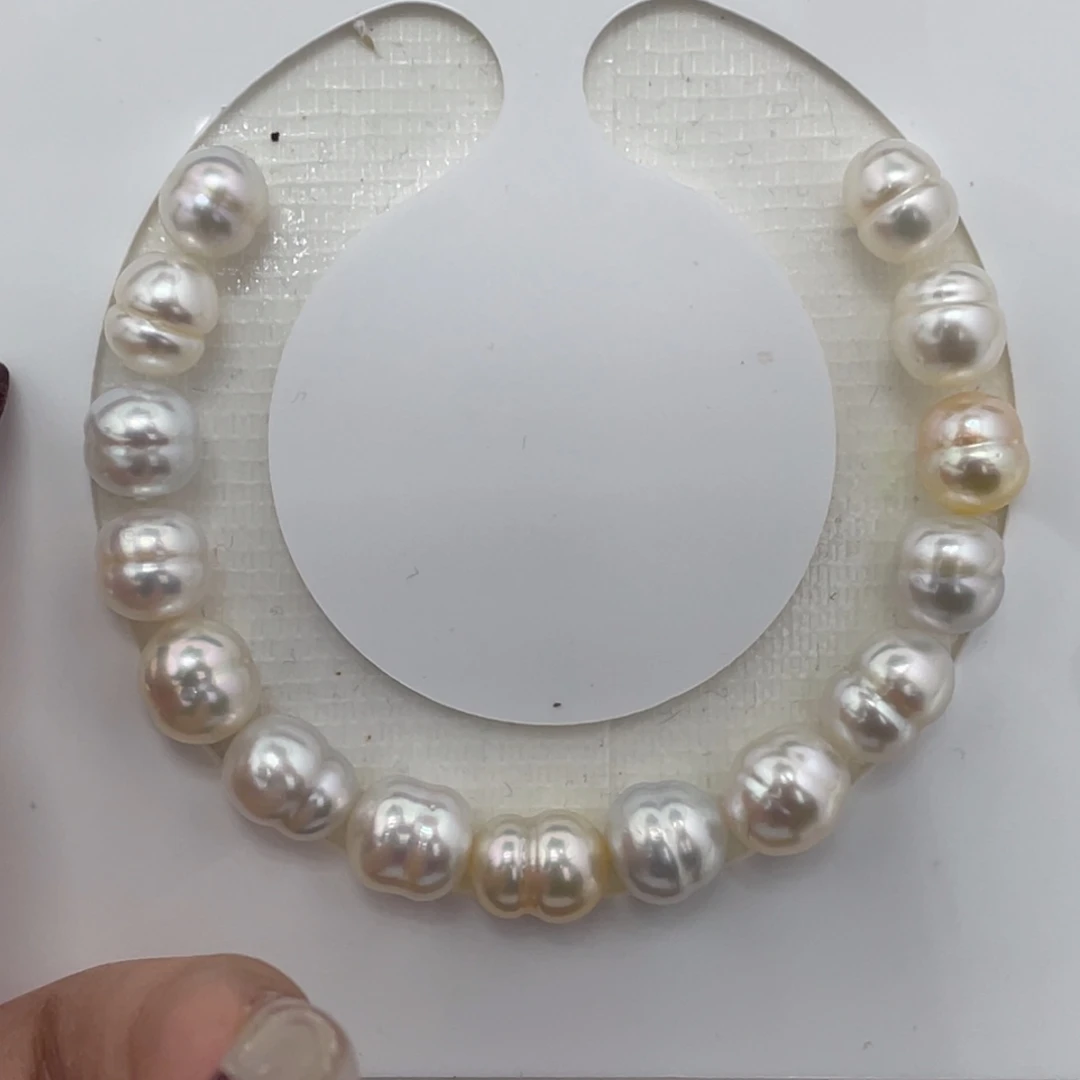 定制海水珍珠未镶嵌裸珠海水澳白手链