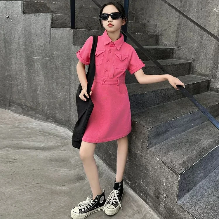 儿童新款牛仔连衣裙夏季