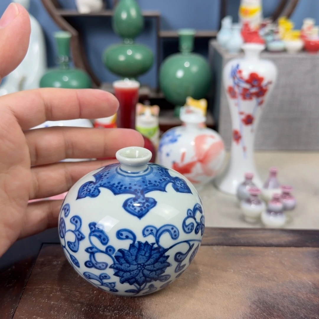 陶瓷手工小花器摆件