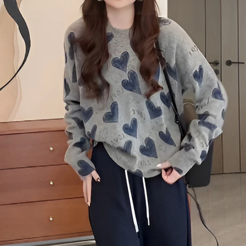 2025秋冬慵懒风气质宽松氛围感针织衫设计感减龄套头打底上衣毛衣